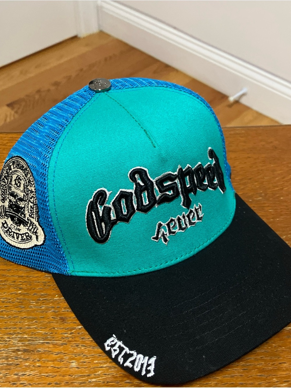 Trucker Hat - Teal and Black